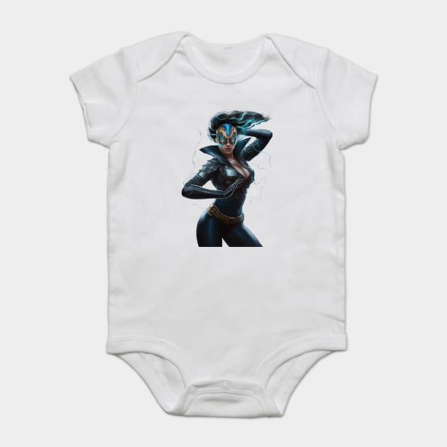 Supper female Jacket Adorned Baby Bodysuit by animegirlnft